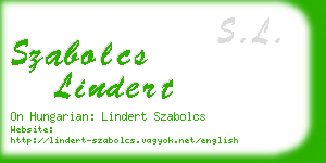 szabolcs lindert business card